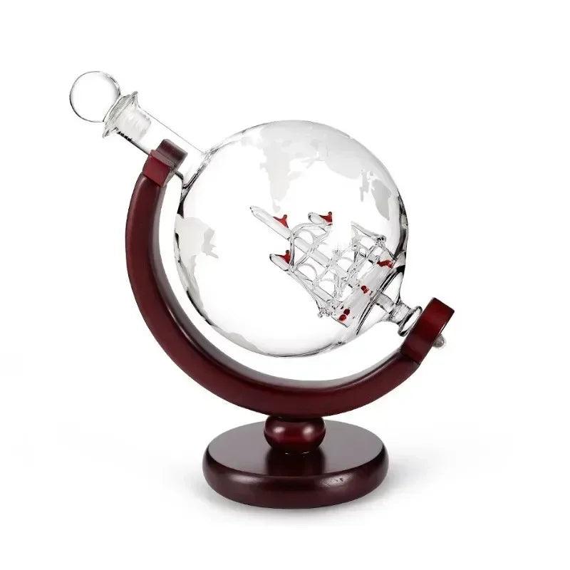 Decanter de Vidro em Forma de Globo para Whisky - Moderna Decoração