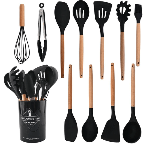 Kit de Utensílios de Silicone Premium - Moderna Decoração