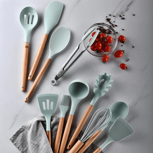 Kit de Utensílios de Silicone Premium - Moderna Decoração