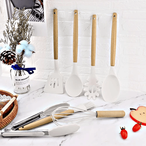 Kit de Utensílios de Silicone Premium - Moderna Decoração