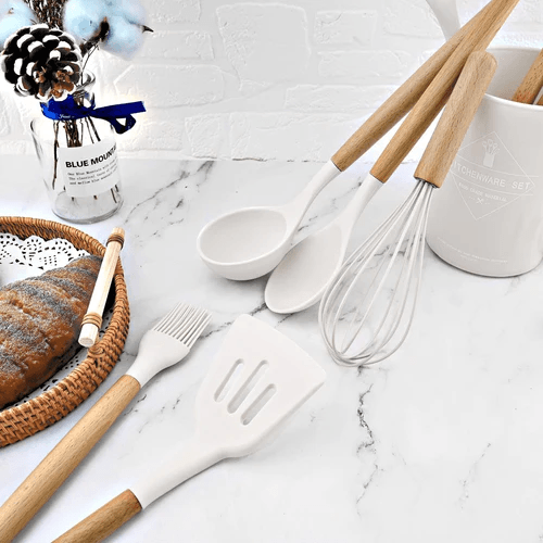 Kit de Utensílios de Silicone Premium - Moderna Decoração