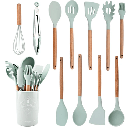 Kit de Utensílios de Silicone Premium - Moderna Decoração