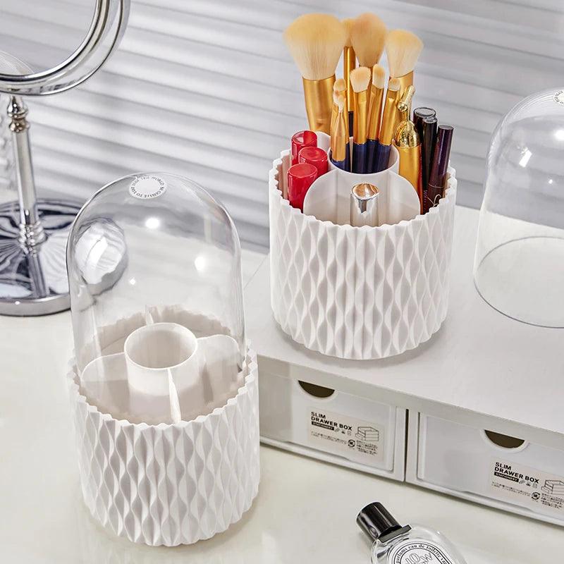 Porta Maquiagem Organizador de Pincéis em Acrílico Branco - Moderna Decoração