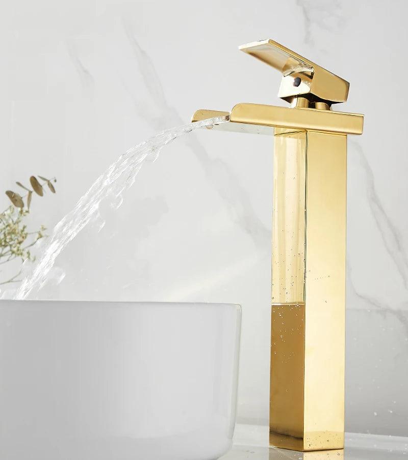 Torneira Cascata Gold Monocomando - Moderna Decoração