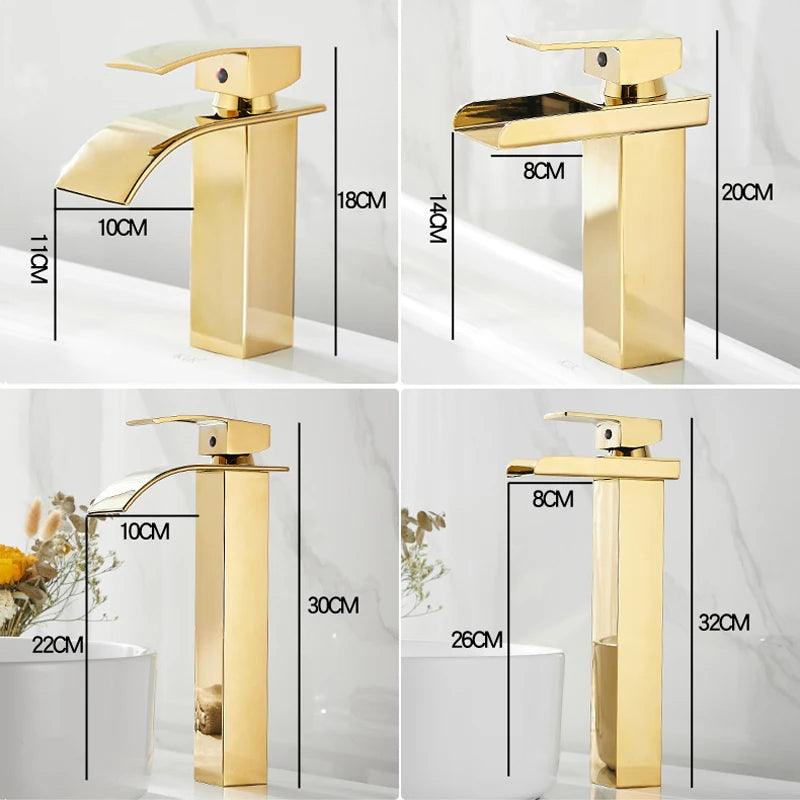 Torneira Cascata Gold Monocomando - Moderna Decoração