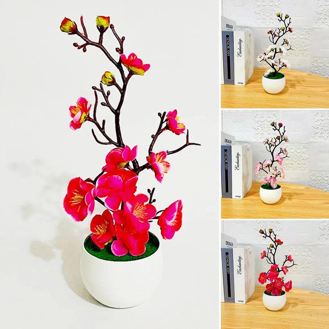 Vaso Com Flores de Seda Para Decoração - Moderna Decoração